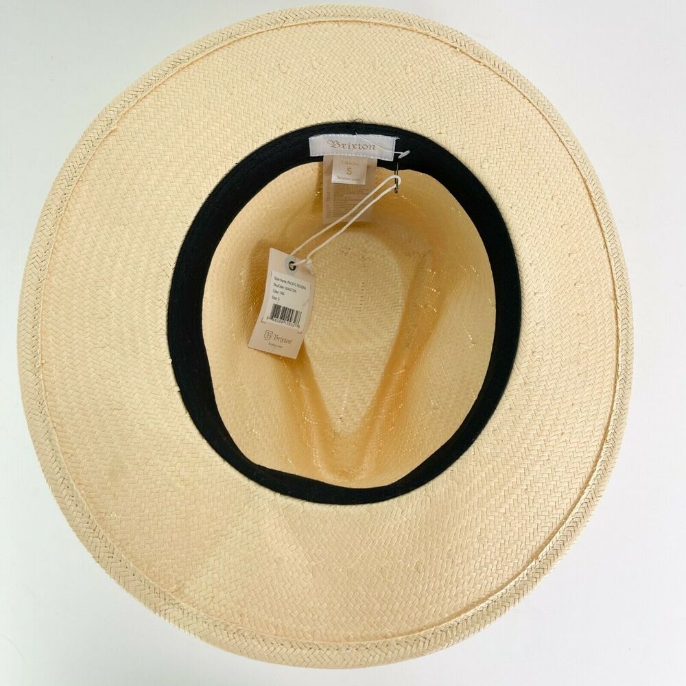 Brixon NWT Women's Ivory Pacific Fedora Straw Hat Size S - Picture 7 of 11